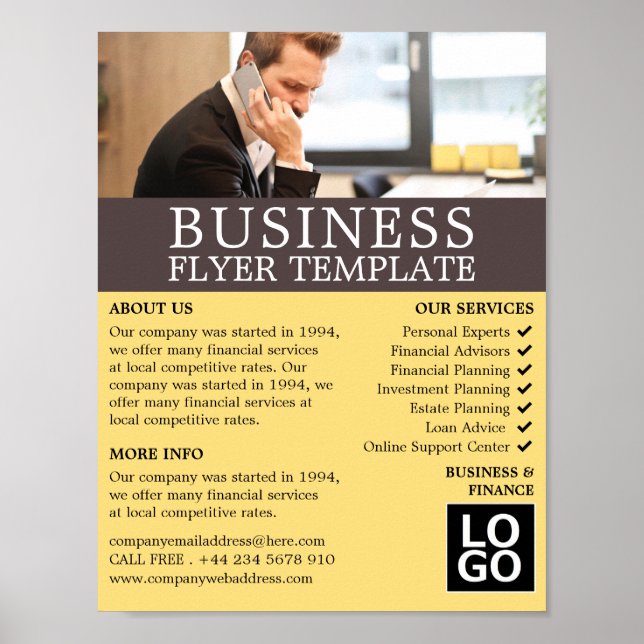 Business Call, Business & Finance Advertising Poster (Vorne)