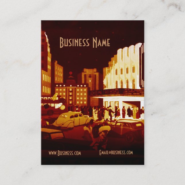 Business Card Art Deco Visitenkarte (Vorderseite)
