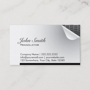 Business Card aus coolem Stahl Visitenkarte