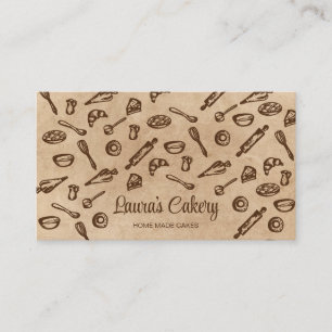 Business Card Backen und Kochen Visitenkarte