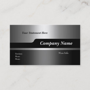 Business Card Company Elegantes Schwarzes Silber Visitenkarte