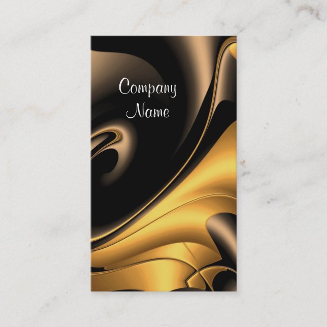 Business Card Company Gold Bronze Abstrakt Visitenkarte (Vorderseite)