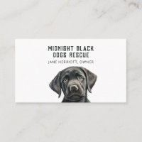 Business Card der Black Dog Rescue Organisation