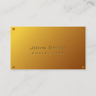 Business Card der klassischen Gold Bodybuilding Visitenkarte
