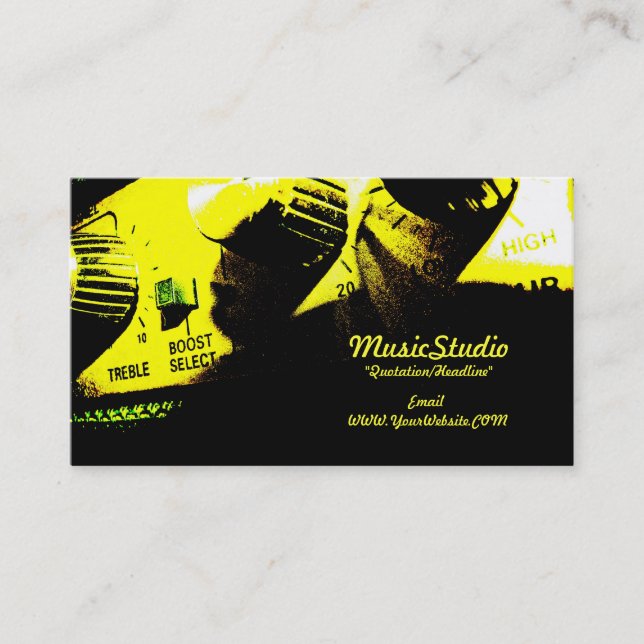 Business Card der Musikbranche Visitenkarte (Vorderseite)