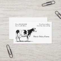 Business Card der Rindermilchfarm