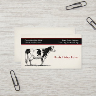 Business Card der Rindermilchfarm Visitenkarte