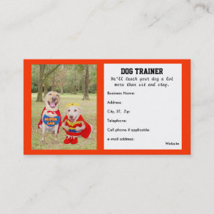 Business Card des anpassbaren Dog Trainers Visitenkarte