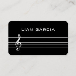Business Card des Black Musician Music Teacher Visitenkarte