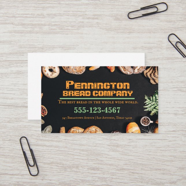 Business Card des Broterzeugers Visitenkarte