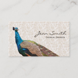 Business Card des Classy Peacock Chemical Engineer Visitenkarte
