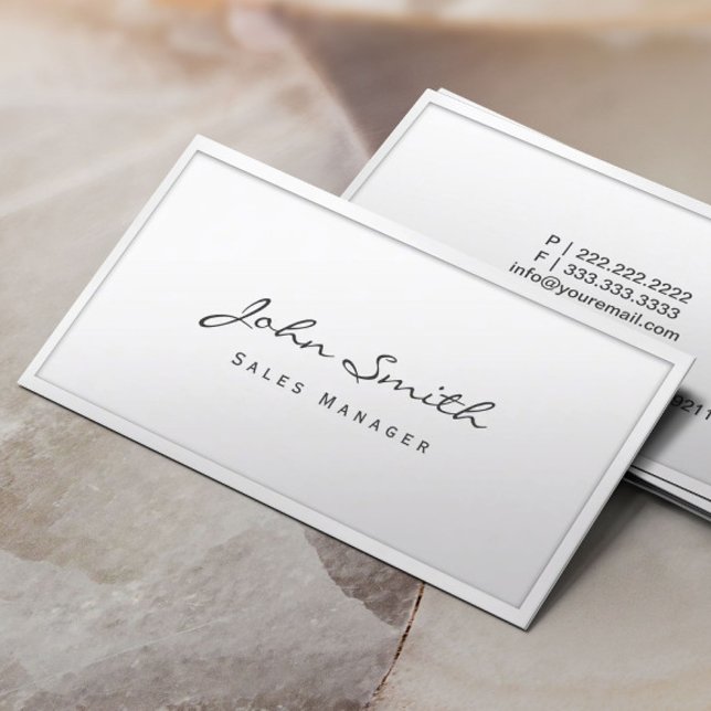Business Card des Classys White Border Sales Manag Visitenkarte (Von Creator hochgeladen)