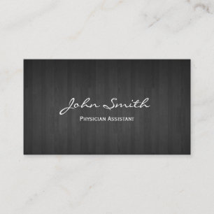 Business Card des Dark Wood Physician Assistant Visitenkarte