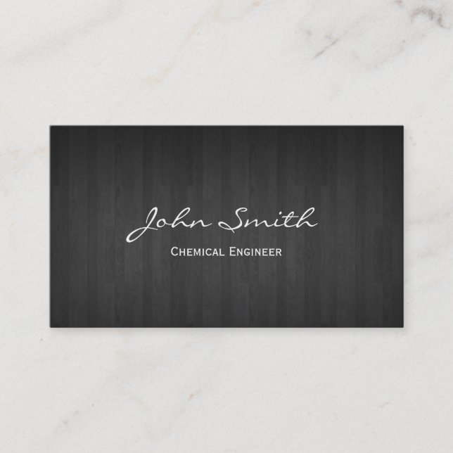 Business Card des Dunkelholz-Chemieingenieurs Visitenkarte (Vorderseite)