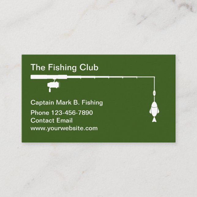 Business Card des Fish Rod Sports Club Visitenkarte (Vorderseite)