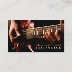 Business Card des Guitar Instructors Music Instrum Visitenkarte