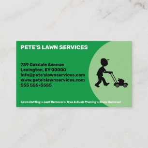 Business Card des Lawn Service Company Visitenkarte