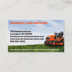 Business Card des Lawn Service Company Visitenkarte