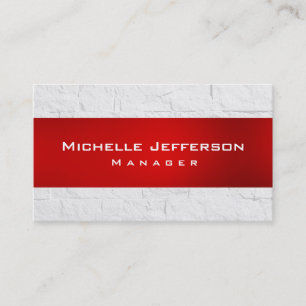 Business Card des Red Gray Wall Brick Pattern Mana Visitenkarte