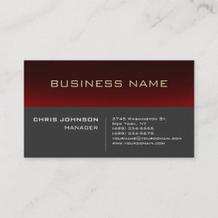 Business Card des Red Striped Gray Background Mana Visitenkarte