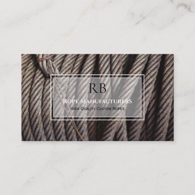 Business Card des Seilherstellers Visitenkarte (Vorderseite)