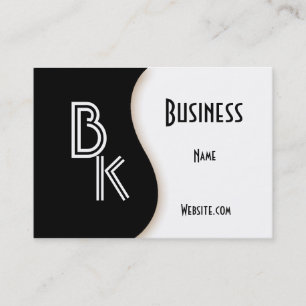 Business Card Einfach Schwarz-weiß Visitenkarte