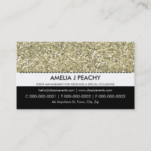 BUSINESS CARD :: Einfache trendige Goldwirkung Gli Visitenkarte
