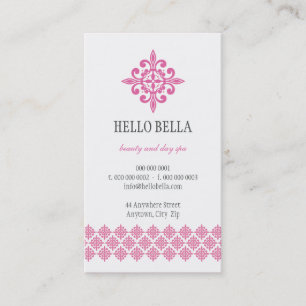 BUSINESS CARD einfaches modernes Motiv pink Visitenkarte