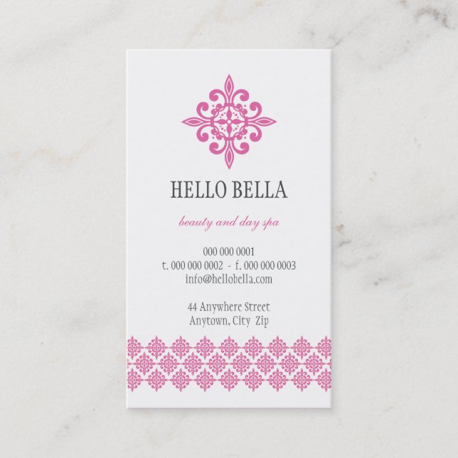 BUSINESS CARD einfaches modernes Motiv pink Visitenkarte (Vorderseite)