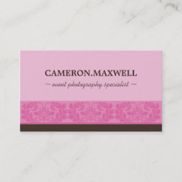 BUSINESS CARD elegant niedlich luxuriös pink braun Visitenkarte