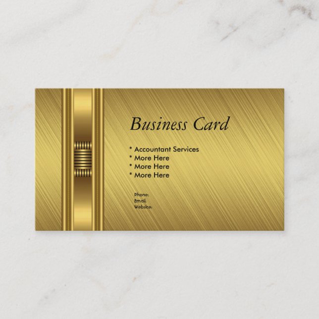 Business Card Elegante Gelbe Gold Elite Visitenkarte (Vorderseite)
