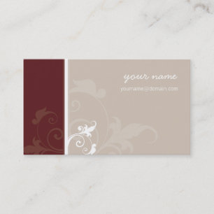 BUSINESS CARD elegantes modernes Blattwerk Visitenkarte