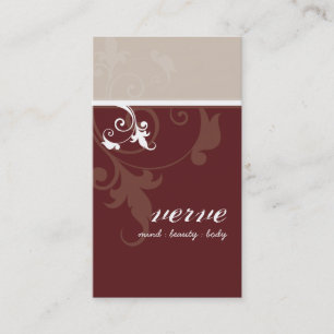 BUSINESS CARD elegantes modernes Blattwerk Visitenkarte