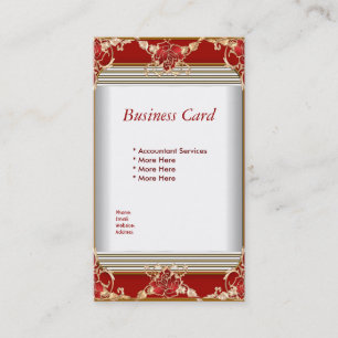 Business Card Elegantes Rotes Gold Elite Visitenkarte
