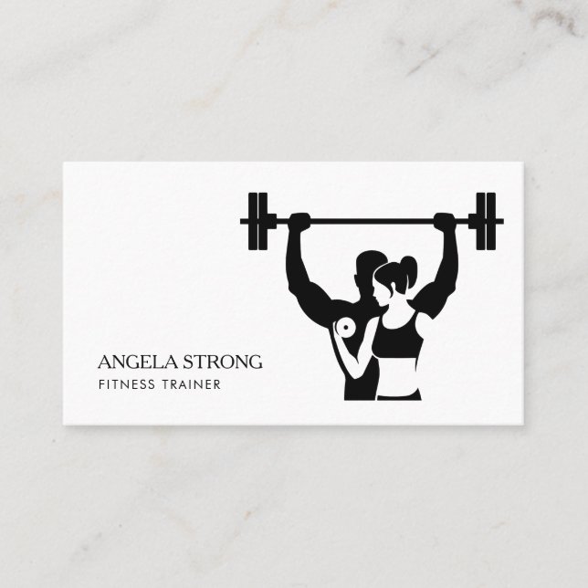 Business card for a fitness trainer or nutritionis visitenkarte (Vorderseite)
