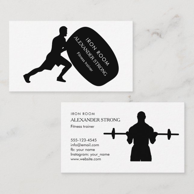 Business card for a fitness trainer or nutritionis visitenkarte (Vorne/Hinten)
