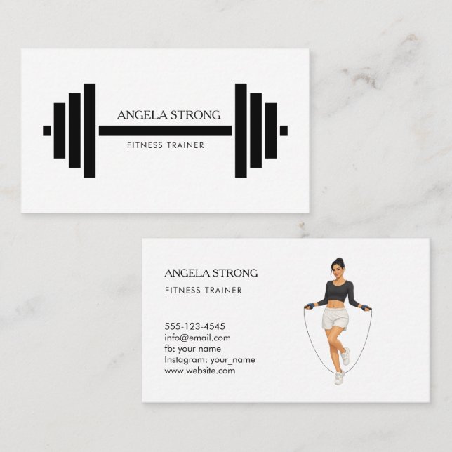 Business card for a fitness trainer or nutritionis visitenkarte (Vorne/Hinten)