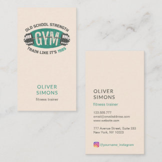 Business Card for Fitness trainer Visitenkarte