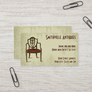Business Card für antike Möbel Store Visitenkarte