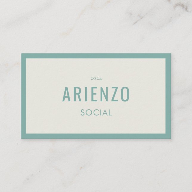 Business Card für aquamarine Social Media-Markenbe Visitenkarte (Vorderseite)