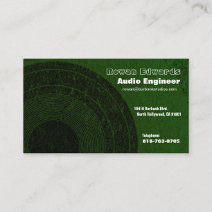 Business Card für Audio Engineer Visitenkarte