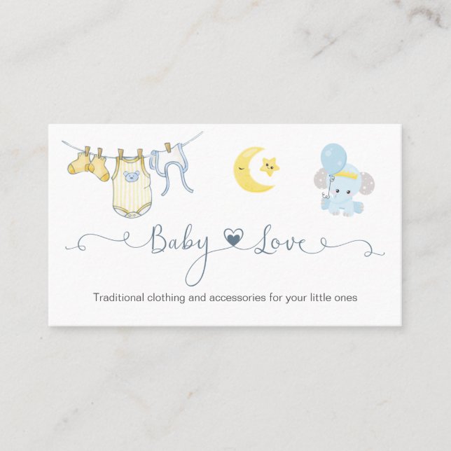 Business Card für Baby-Boutique Visitenkarte (Vorderseite)