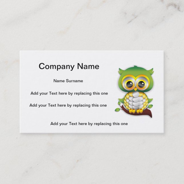 Business Card für Babywaschpapier Visitenkarte (Vorderseite)