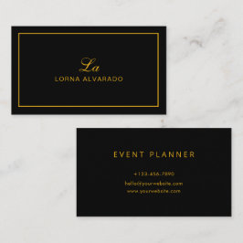 Business Card für Back & Gold Moderne Veranstaltun Visitenkarte