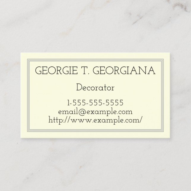 Business Card für Basic und Minimal Decorator Visitenkarte (Vorderseite)