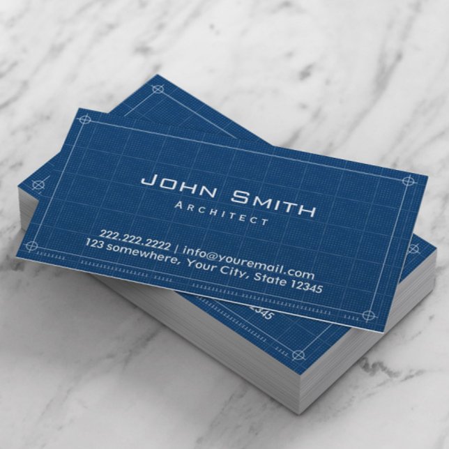 Business Card für berufliche Blueprint-Architektur Visitenkarte (Von Creator hochgeladen)
