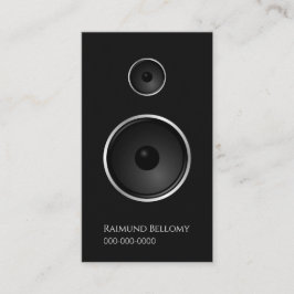 Business Card für Black Music Lautsprecher Visitenkarte