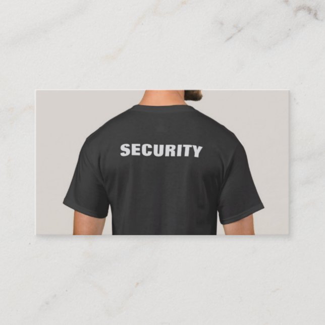 Business Card für das Black Security Shirt Visitenkarte (Vorderseite)