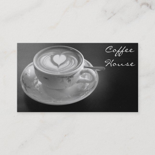 Business Card für das Kaffeehaus Visitenkarte (Vorderseite)