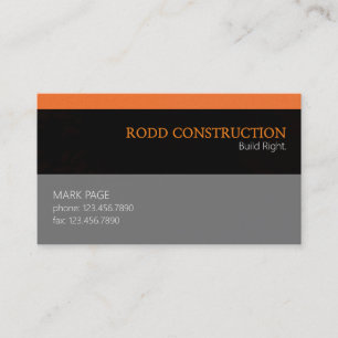 Business Card für den Bau beruflicher Bauwerke Visitenkarte